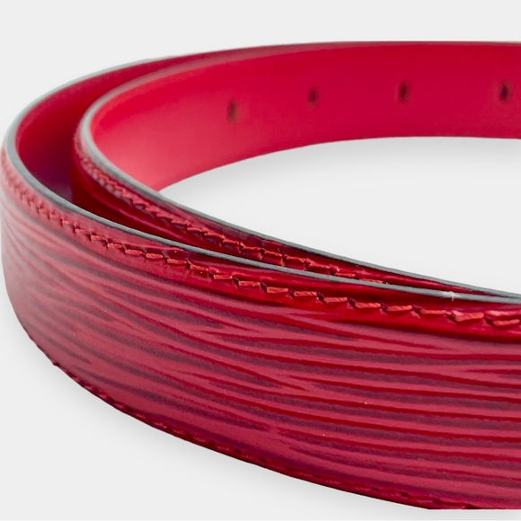 Authentic Louis Vuitton Epi Leather Ceinture 85 Gold Buckle Belt - Picture 6 of 9